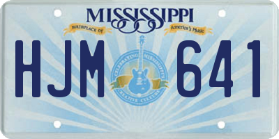MS license plate HJM641