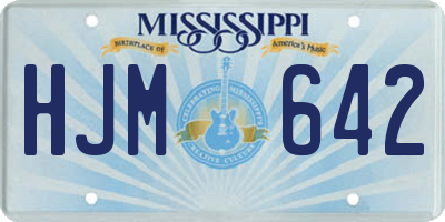 MS license plate HJM642