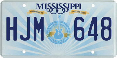 MS license plate HJM648