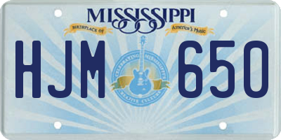 MS license plate HJM650