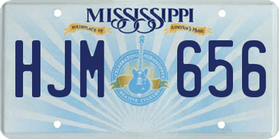MS license plate HJM656