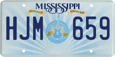 MS license plate HJM659