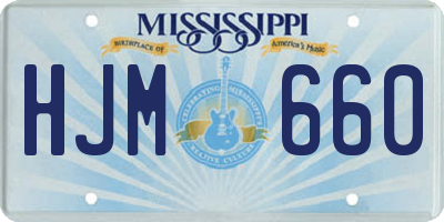 MS license plate HJM660