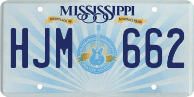 MS license plate HJM662