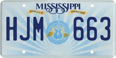 MS license plate HJM663