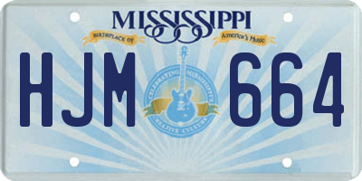 MS license plate HJM664