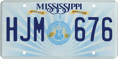 MS license plate HJM676