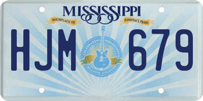 MS license plate HJM679