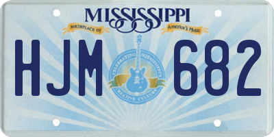 MS license plate HJM682