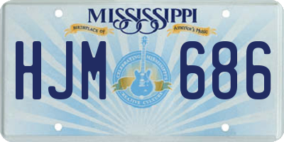 MS license plate HJM686