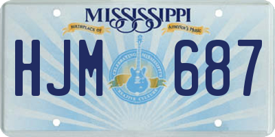 MS license plate HJM687