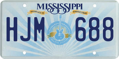 MS license plate HJM688