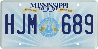 MS license plate HJM689