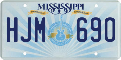 MS license plate HJM690