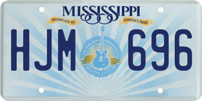MS license plate HJM696
