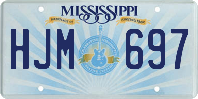 MS license plate HJM697