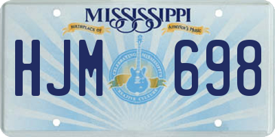 MS license plate HJM698