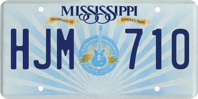 MS license plate HJM710