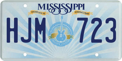 MS license plate HJM723
