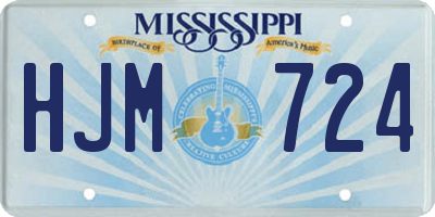 MS license plate HJM724