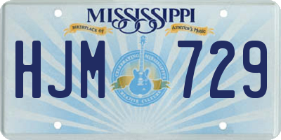 MS license plate HJM729