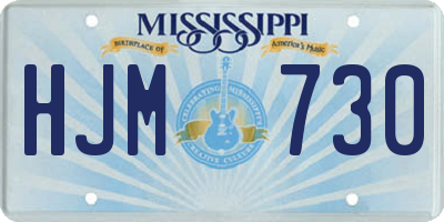 MS license plate HJM730