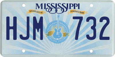 MS license plate HJM732