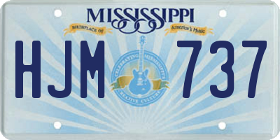 MS license plate HJM737