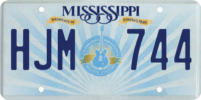 MS license plate HJM744