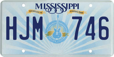 MS license plate HJM746