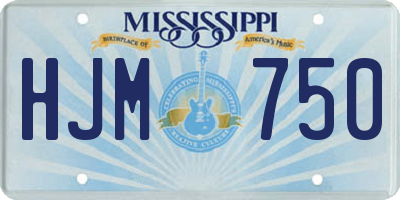 MS license plate HJM750