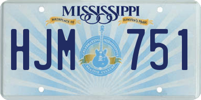 MS license plate HJM751