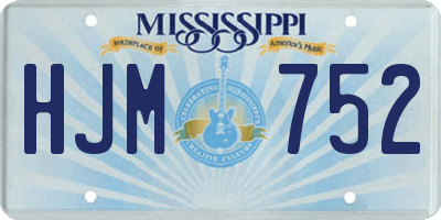 MS license plate HJM752