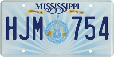 MS license plate HJM754
