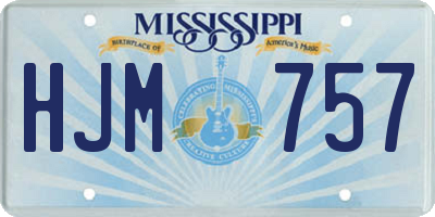 MS license plate HJM757