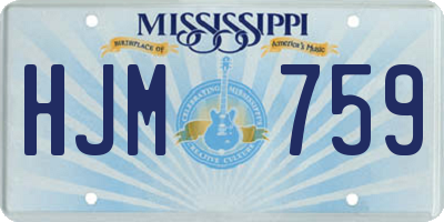 MS license plate HJM759