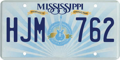 MS license plate HJM762