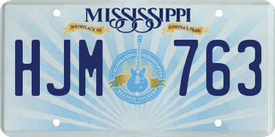 MS license plate HJM763