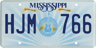 MS license plate HJM766