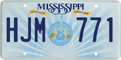 MS license plate HJM771