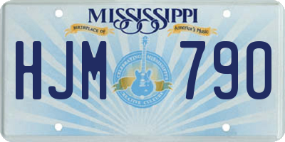 MS license plate HJM790