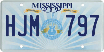 MS license plate HJM797
