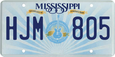 MS license plate HJM805
