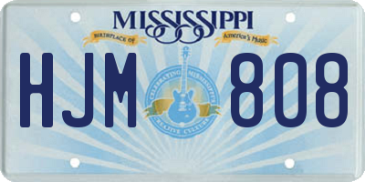 MS license plate HJM808