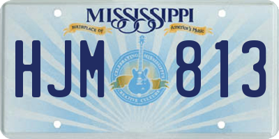MS license plate HJM813