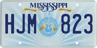 MS license plate HJM823