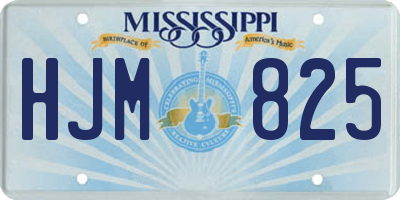 MS license plate HJM825