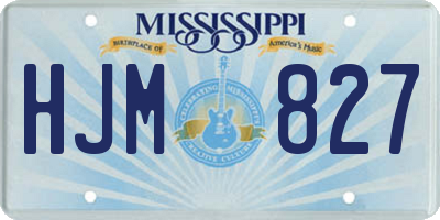 MS license plate HJM827