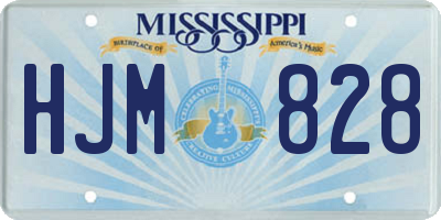 MS license plate HJM828