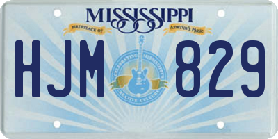 MS license plate HJM829